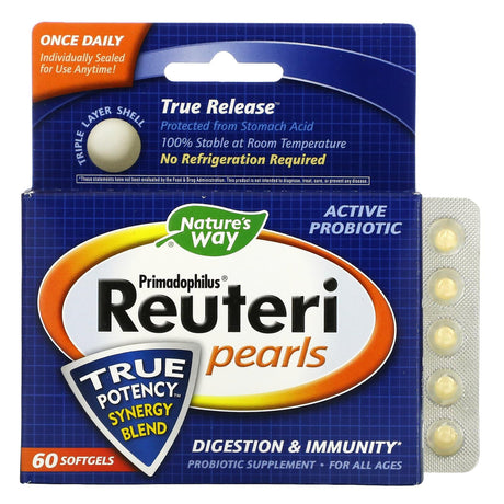 Nature's Way, Primadophilus Reuteri Pearls, 60 Softgels - Supply Center USA