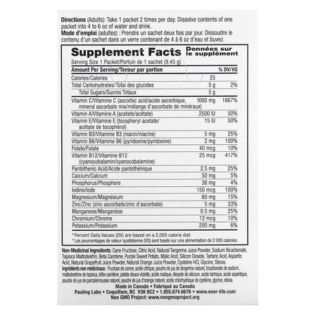 Ener-C, Vitamin C, Bubbly Multivitamin Drink Mix, Tangerine Grapefruit, 1,000 mg, 30 Packets - Supply Center USA