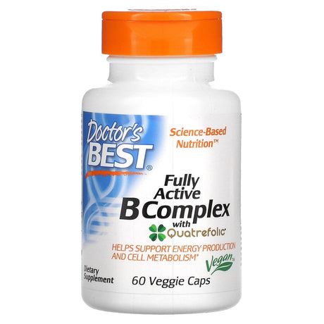 Doctor's Best, Fully Active B Complex with Quatrefolic, 60 Veggie Caps - Supply Center USA