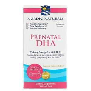 Nordic Naturals, Prenatal DHA, Unflavored Formula, 180 Soft Gels - Supply Center USA