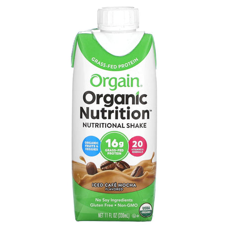 Orgain, Organic Nutrition, Nutritional Shake, Strawberries & Cream, 4 Pack, 11 fl oz (330 ml) Each - Supply Center USA