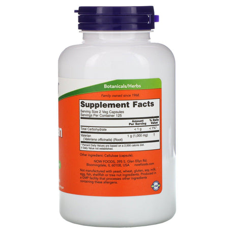 Now Foods, Valerian Root, 500 mg, 250 Veg Capsules - Supply Center USA