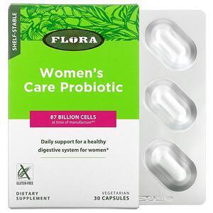 Flora, Women's Care Probiotic, Shelf-Stable, 87 Billion Cells, 30 Vegetarian Capsules - Supply Center USA