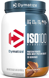 Dymatize ISO100 Hydrolyzed Protein Powder, 100% Whey Isolate, 25G of Protein, 5.5G Bcaas, Gluten Free, Fast Absorbing, Easy Digesting, Gourmet Vanilla, 20 Servings