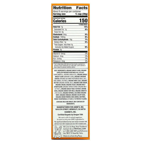 Annie's Homegrown, Organic, Snack Mix, Cheddar, 9 oz (255 g) - Supply Center USA