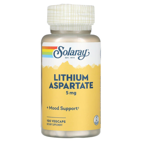 Solaray, Lithium Aspartate, 5 mg, 100 Vegcaps - Supply Center USA