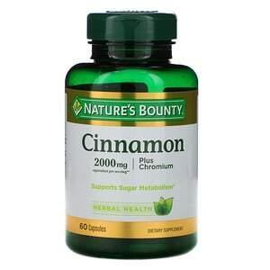 Nature's Bounty, Cinnamon Plus Chromium, 2,000 mg, 60 Capsules - Supply Center USA