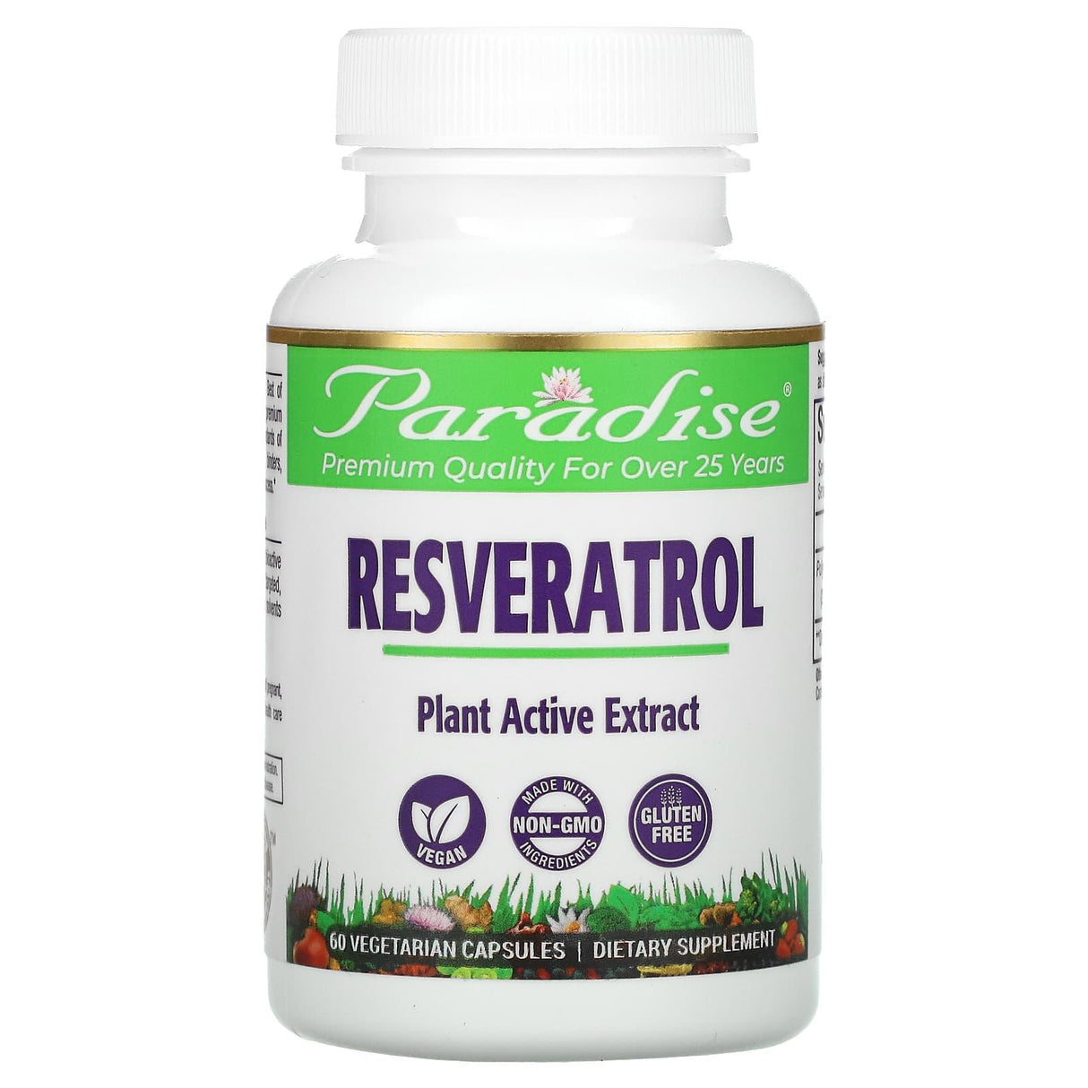 Paradise Herbs, Resveratrol, 60 Vegetarian Capsules - Supply Center USA