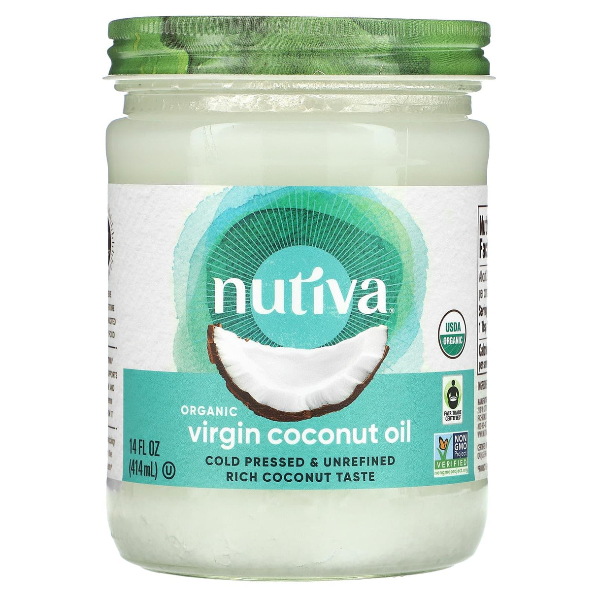 Nutiva, Organic Virgin Coconut Oil, 54 fl oz (1.6 l) - Supply Center USA