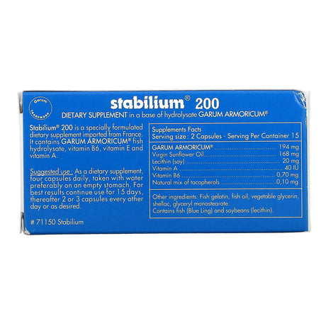 Nutricology, Stabilium 200, 30 Capsules - Supply Center USA