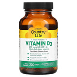 Country Life, High Potency Vitamin D3, 250 mcg (10,000 IU), 200 Softgels - Supply Center USA