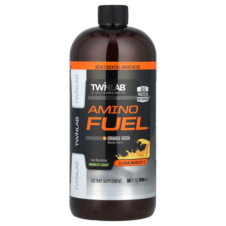 Twinlab, Amino Fuel, Orange Rush, 16 fl oz (473 ml) - Supply Center USA