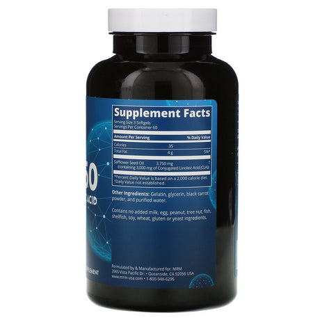 MRM, Nutrition, CLA 1250, 180 Softgels - Supply Center USA