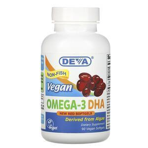 Deva, Vegan Omega-3 DHA, 90 Vegan Softgels - Supply Center USA