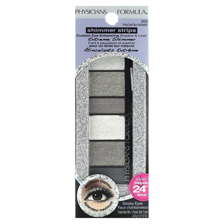 Physicians Formula, Shimmer Strips, Custom Eye Enhancing Shadow & Liner, Smoky Eyes, 0.12 oz (3.4 g) - Supply Center USA