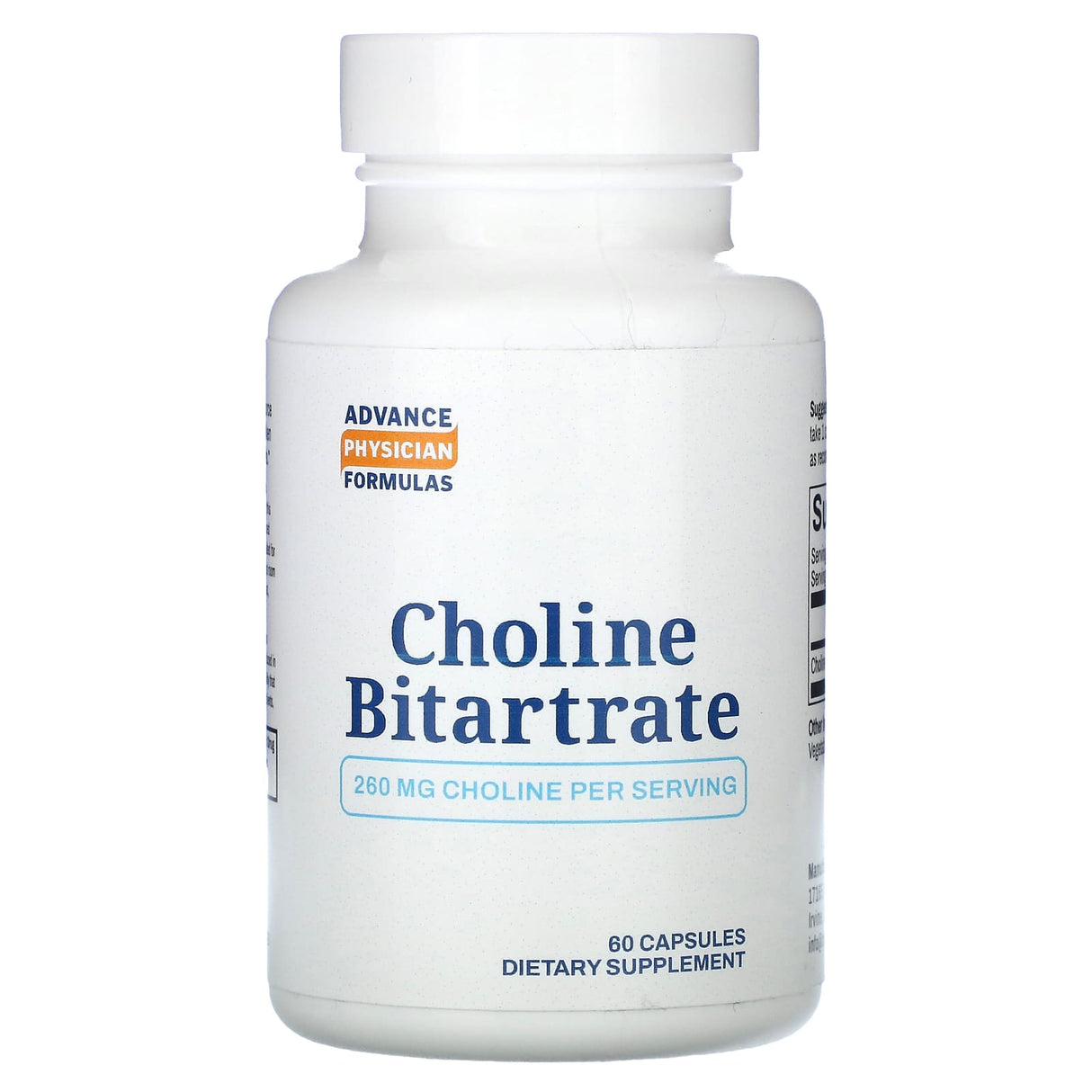 Advance Physician Formulas, Choline Bitartrate, 650 mg, 60 Vegetable Capsules