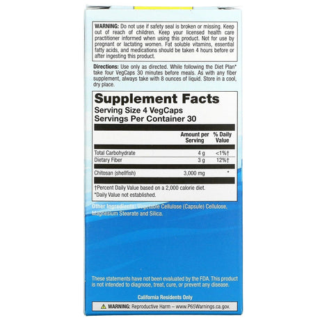 Natural Balance, Super Chitosan 3000, 3,000 mg, 120 VegCaps - Supply Center USA