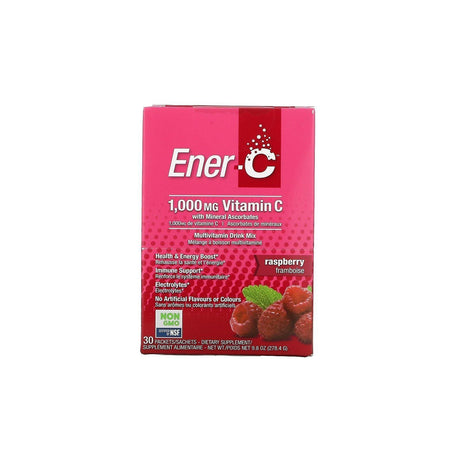 Ener-C, Vitamin C, Multivitamin Drink Mix, Raspberry, 30 Packets, 9.8 oz (278.4 g) - Supply Center USA