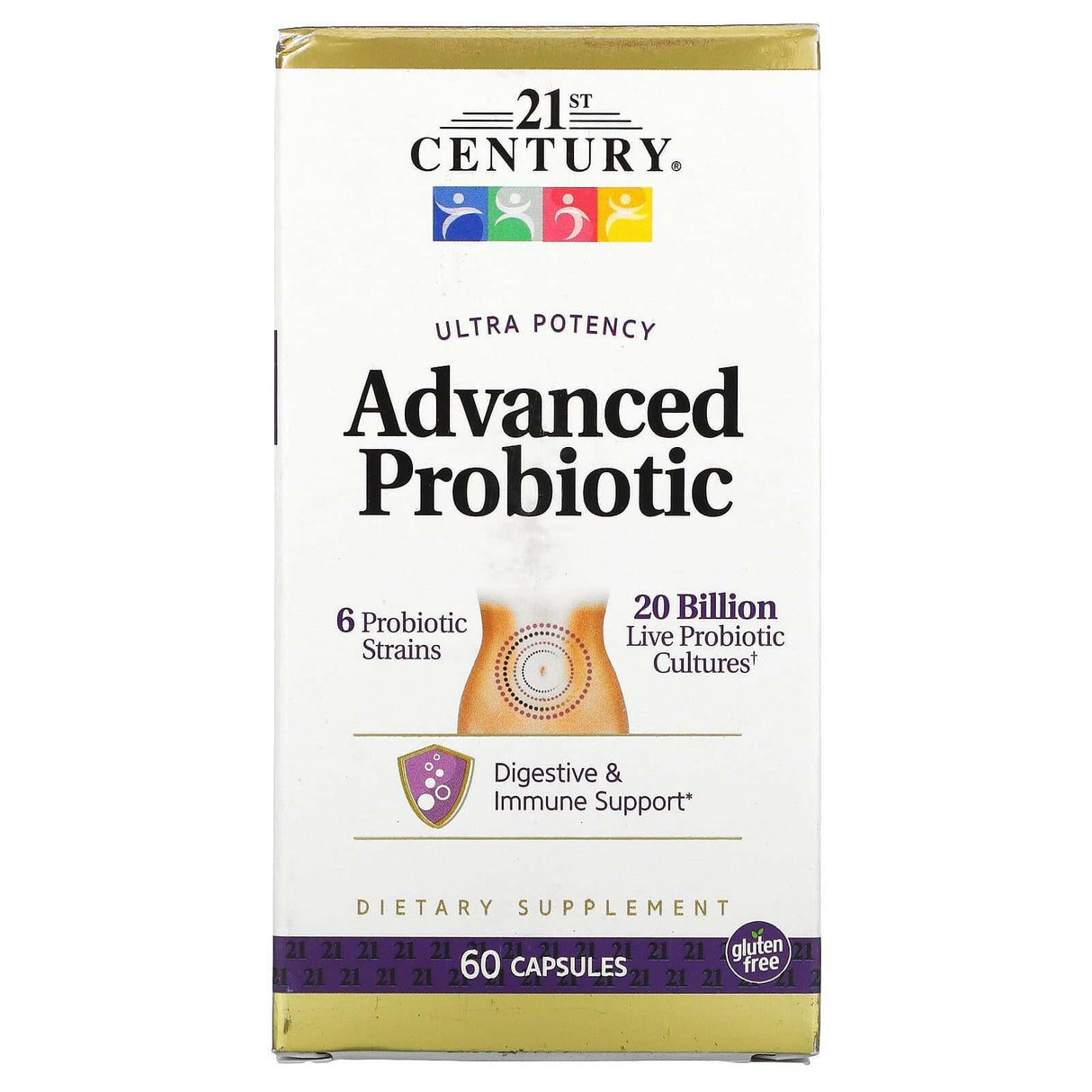 21st Century, Ultra Potency Advanced Probiotic, 60 Capsules - Supply Center USA