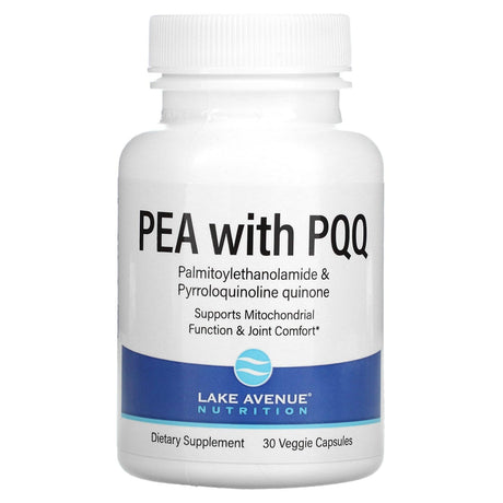 Lake Avenue Nutrition, PEA 300 mg + PQQ 10 mg, 30 Veggie Capsules - Supply Center USA