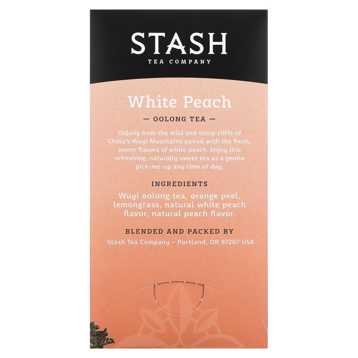 Stash Tea, Oolong Tea, White Peach, 18 Tea Bags, 1.2 oz (35 g) - Supply Center USA