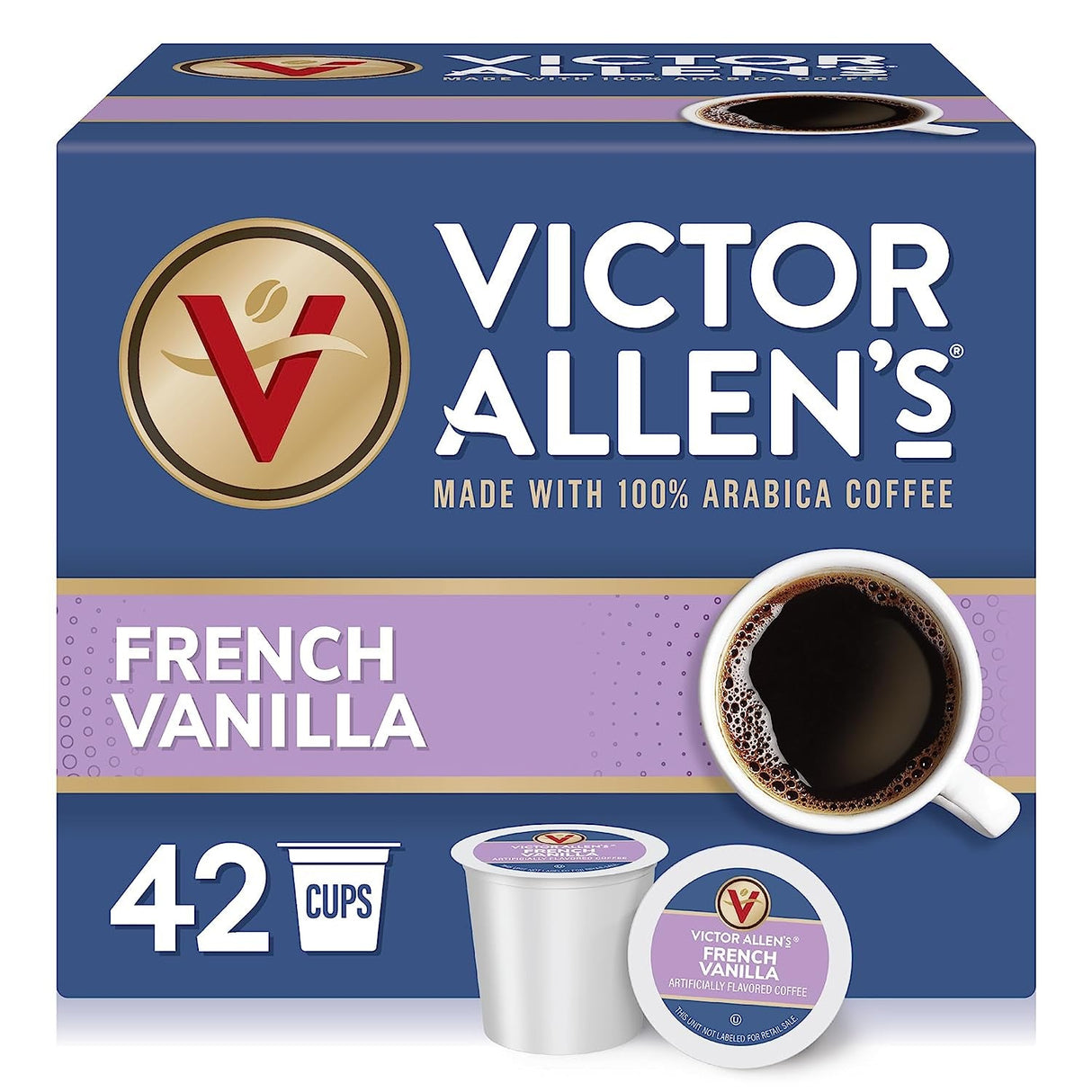 Victor Allen'S Coffee Variety Pack (Morning Blend, 100% Colombian, Donut Shop Blend, and French Roast), 42 Count, Single Serve Coffee Pods for Keurig K-Cup Brewers