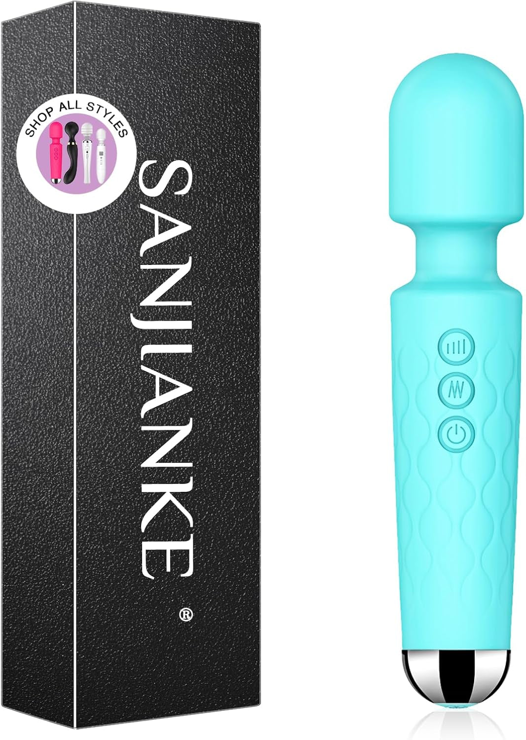 Vibrator Wand,Adult Sex Toy Wand, G Spot Dildo, Clit Vibrator, Sex Vibrators,Clitoris Stimulation,With 8 Speeds & 20 Patterns, Quiet,Fully Waterproof,Vibrating Wand for Her Pleasure (Rose Red)