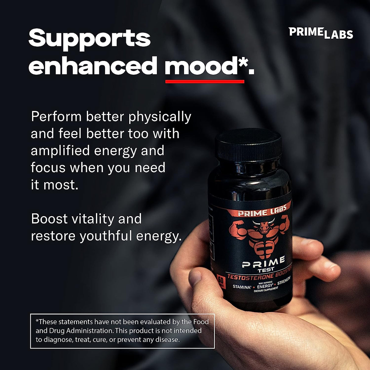 Prime Labs - Men'S Testosterone Booster - Stamina, Endurance, & Strength Booster - 60 Caplets