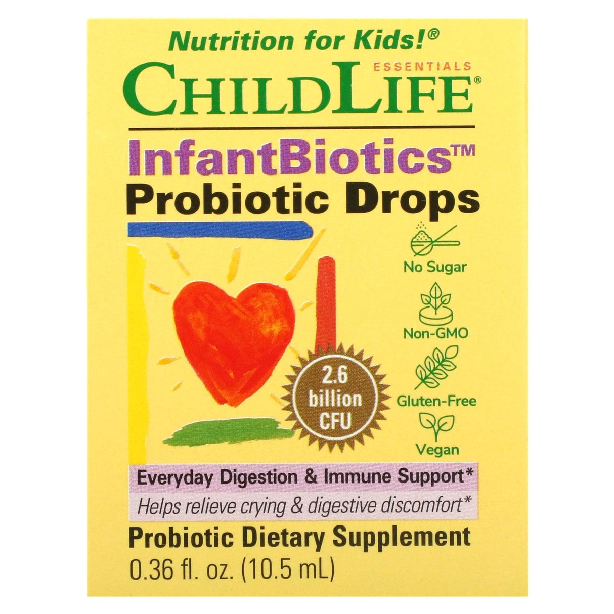 ChildLife Essentials, InfantBiotics, Probiotic Drops, 2.6 Billion CFU, 0.36 fl oz (10.5 ml) - Supply Center USA