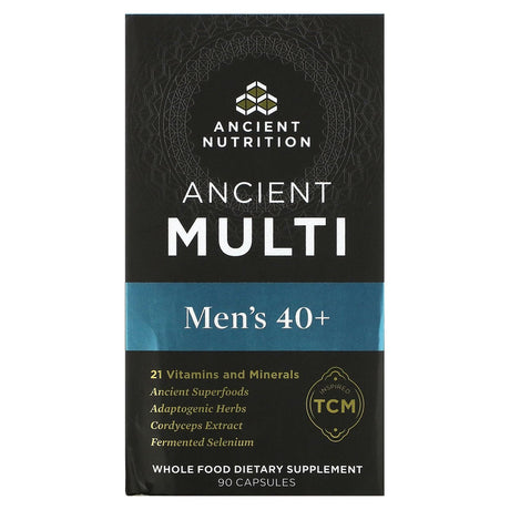 Dr. Axe / Ancient Nutrition, Ancient Multi, Men's 40+, 90 Capsules - Supply Center USA