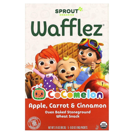 Sprout Organics, Wafflez, Pumpkin Butter & Jelly, 5 Packets, 0.63 oz (18 g) Each - Supply Center USA