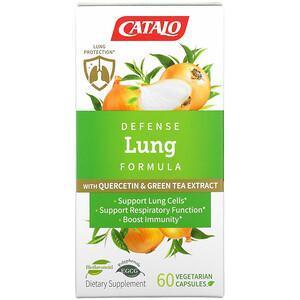 Catalo Naturals, Defense Lung Formula with Quercetin & Green Tea Extract, 60 Vegetarian Capsules - Supply Center USA