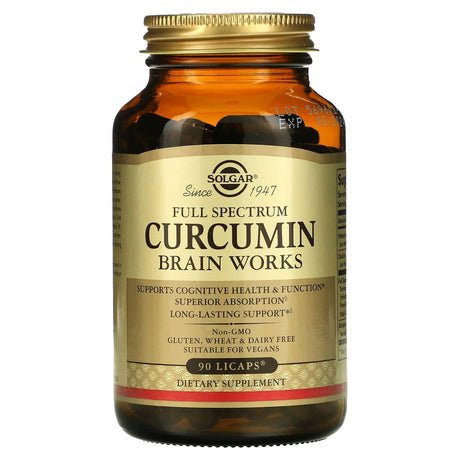 Solgar, Full Spectrum Curcumin, Brain Works, 90 Licaps - Supply Center USA