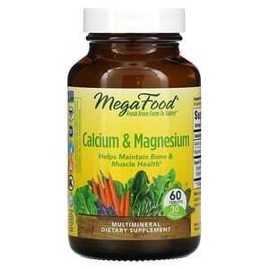 MegaFood, Calcium & Magnesium, 60 Tablets - Supply Center USA