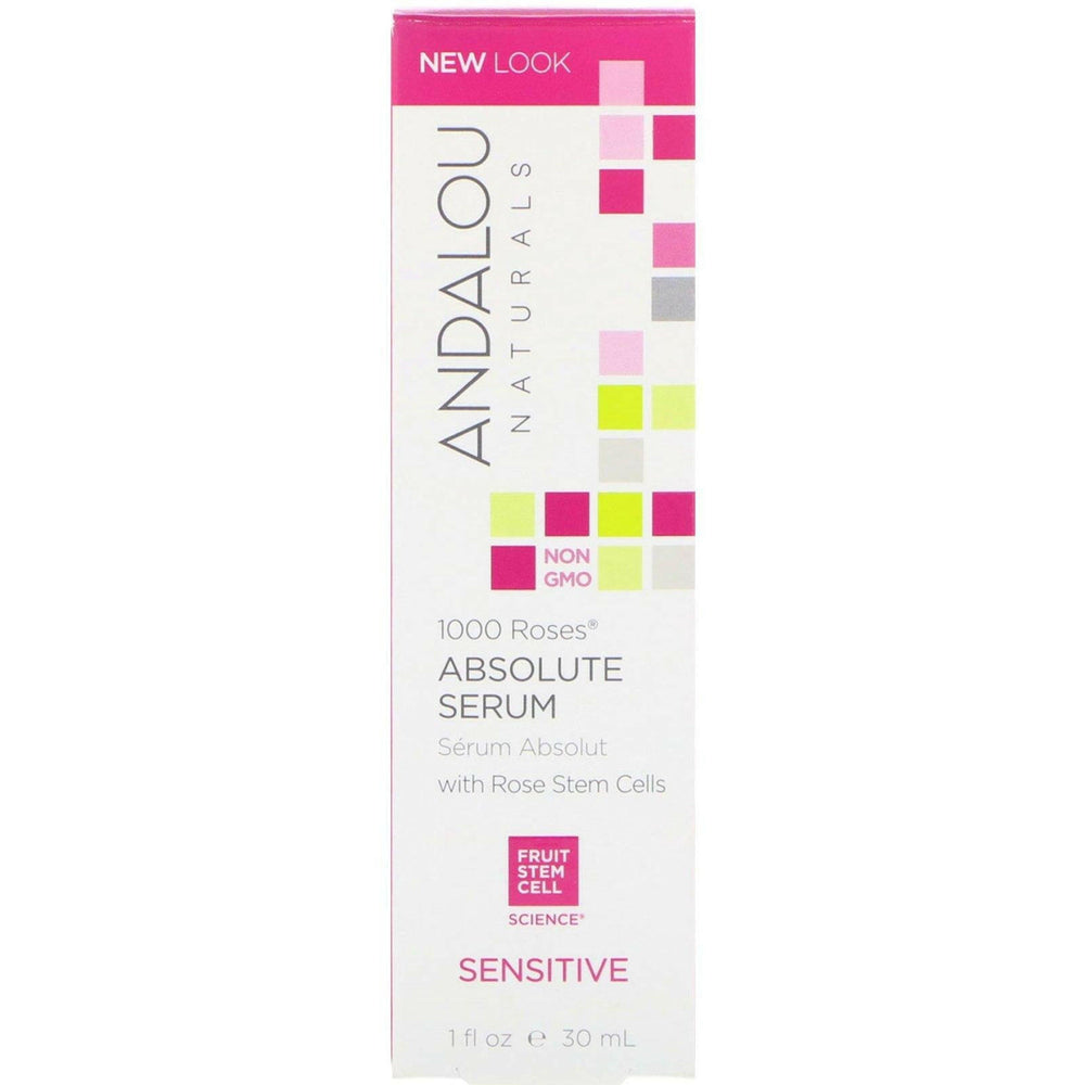 Andalou Naturals, 1000 Roses Absolute Serum, Sensitive, 1 fl oz (30 ml) - HealthCentralUSA