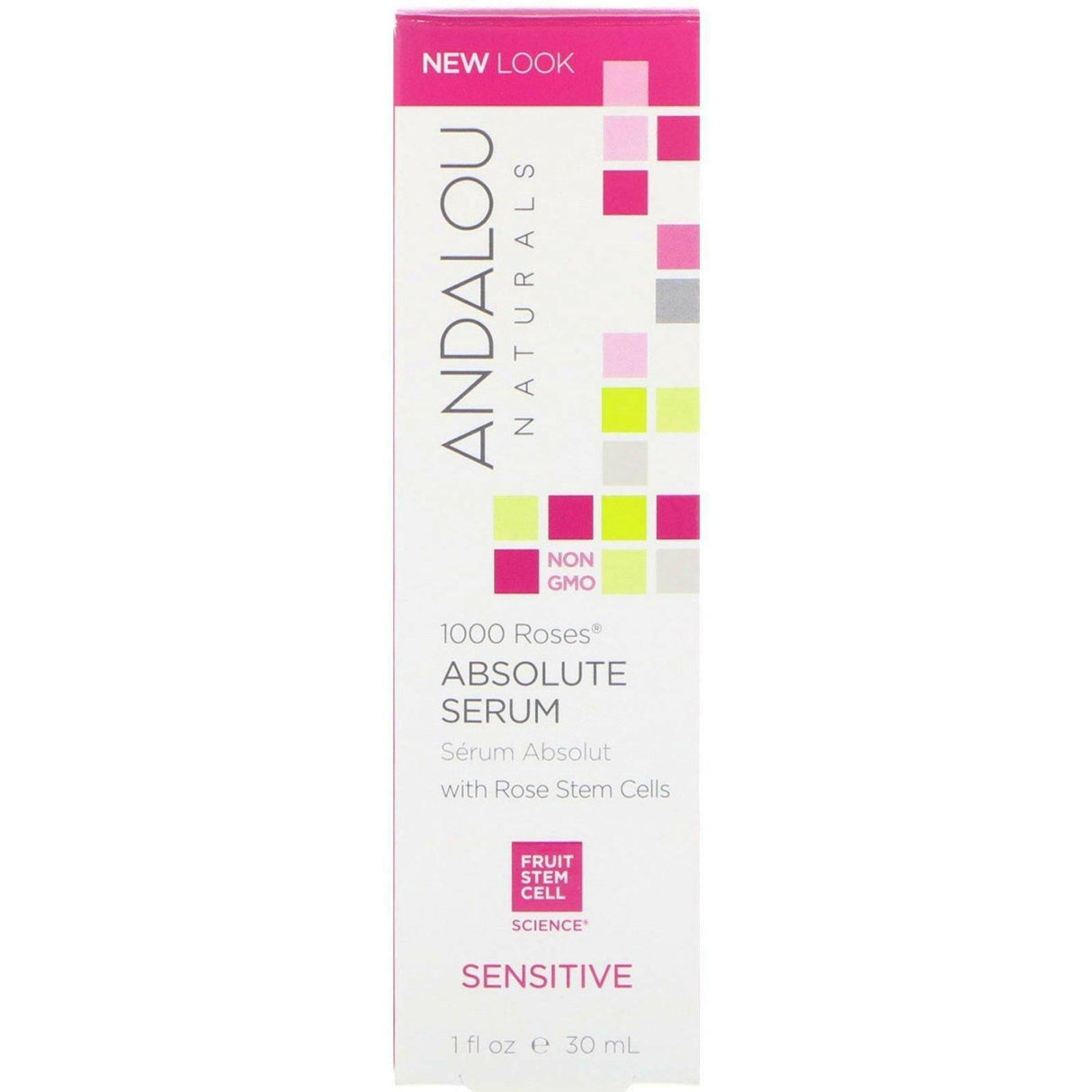 Andalou Naturals, 1000 Roses Absolute Serum, Sensitive, 1 fl oz (30 ml) - Supply Center USA