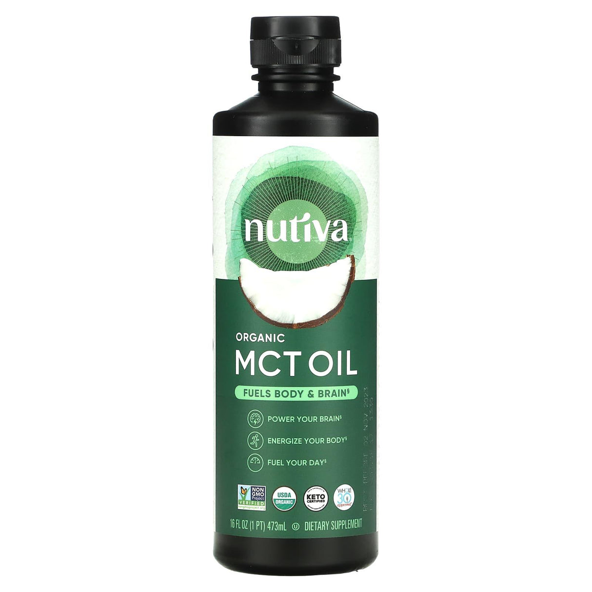 Nutiva, Organic MCT Oil, 16 fl oz (473 ml) - Supply Center USA