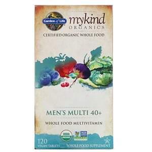 Garden of Life, MyKind Organics, Men's Multi 40+, Whole Food Multivitamin, 120 Vegan Tablets - Supply Center USA