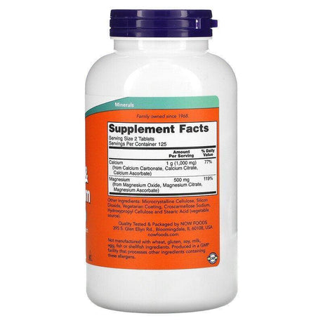 Now Foods, Calcium & Magnesium, 250 Tablets - Supply Center USA