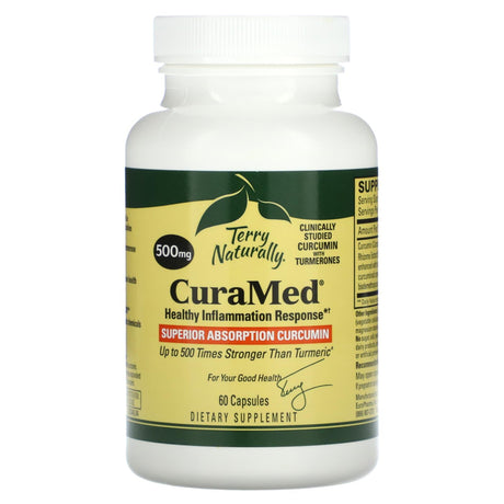 Terry Naturally, CuraMed, Superior Absorption Curcumin, 500 mg, 60 Capsules - Supply Center USA