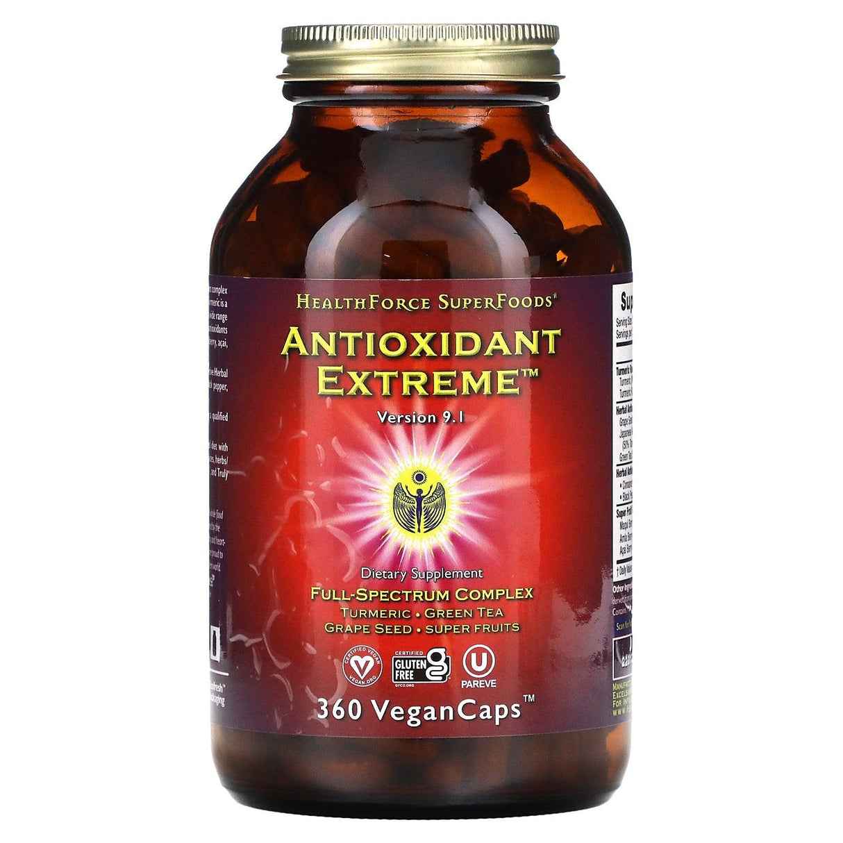 HealthForce Superfoods, Antioxidant Extreme, Version 9.1, 120 VeganCaps - Supply Center USA