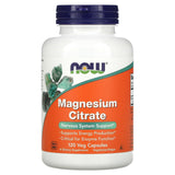 NOW Foods, Magnesium Citrate, 120 Veg Capsules - Supply Center USA