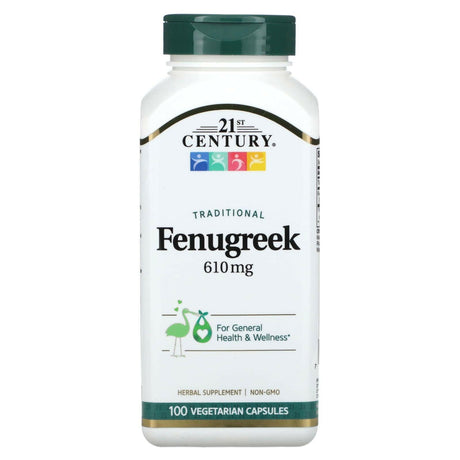 21st Century, Traditional Fenugreek, 610 mg, 100 Vegetarian Capsules - Supply Center USA