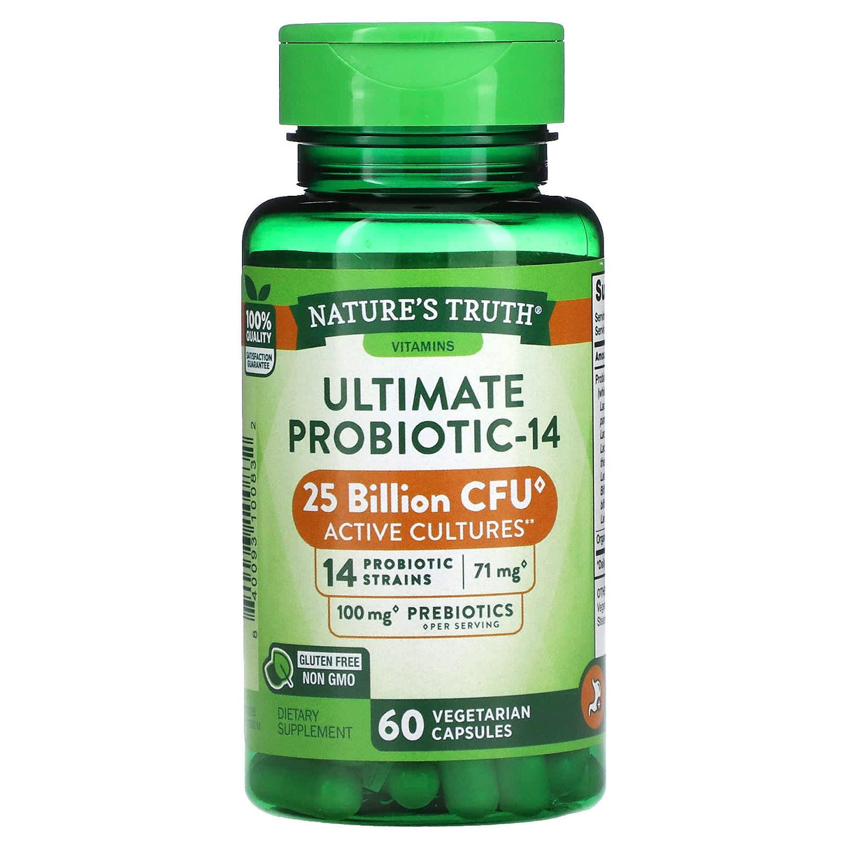 Nature's Truth, Ultimate Probiotic-14, 25 Billion, 60 Vegetarian Capsules - Supply Center USA