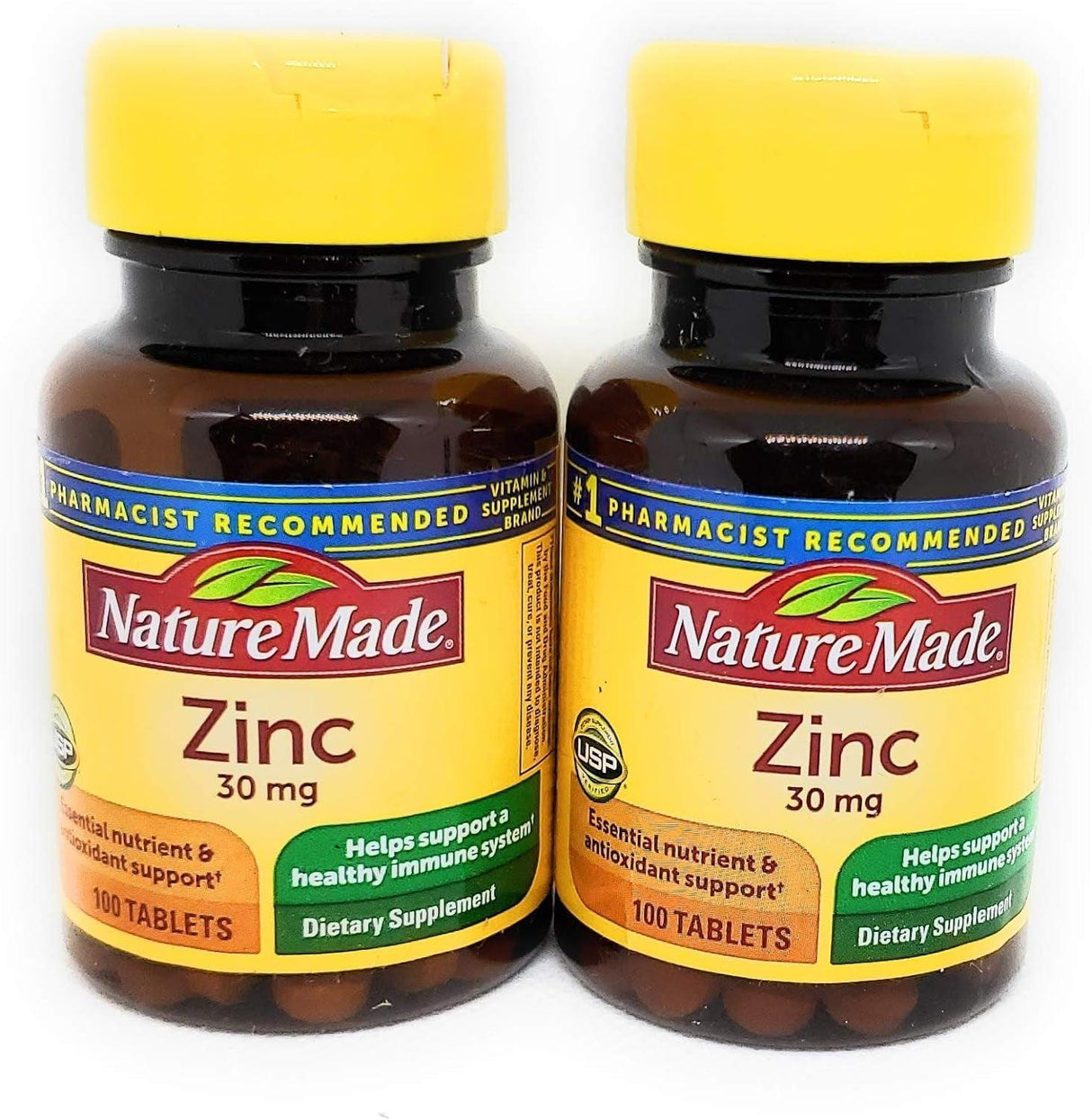 Nature Made Zinc 30 Mg, Dietary Supplement for Immune Health and Antioxidant Support, 100 Tablets, 100 Day Supply(Pack of 1) - Supply Center USA