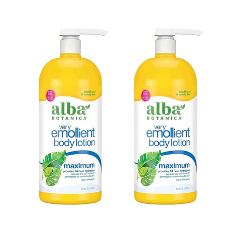 Alba Botanica Very Emollient Body Lotion, Maximum Dry Skin Formula, 32 Oz - Supply Center USA