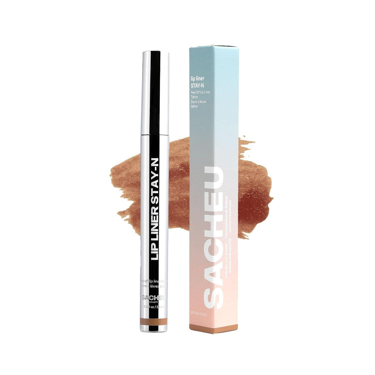 Sacheu Lip Liner Stay-N - Peel off Lip Liner Tattoo, Peel off Lip Stain, Long Lasting Lip Stain Peel Off, Infused with Hyaluronic Acid & Vitamin E, P-Inked - Supply Center USA