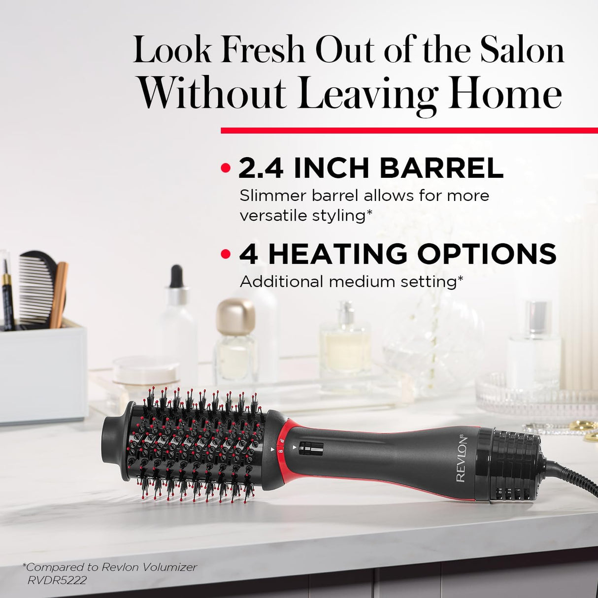 REVLON One Step Volumizer plus Hair Dryer and Styler | More Volume, Less Damage, and More Styling Control for Easy and Fast Salon-Style Blowouts, plus Travel Friendly (Black)