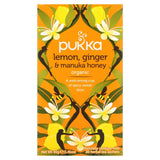 Pukka Herbs, Organic Herbal Tea, Lemon Ginger & Manuka Honey, Caffeine Free, 20 Sachets, 0.07 oz (2 g) Each - Supply Center USA