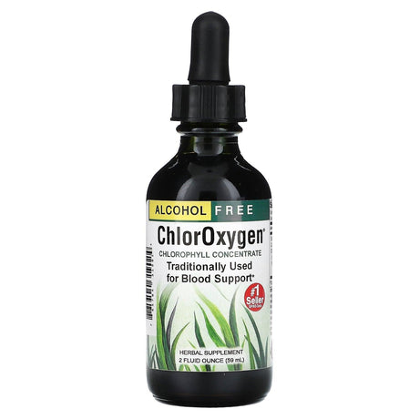 Herbs Etc., ChlorOxygen, Chlorophyll Concentrate, Alcohol Free, 2 fl oz (59 ml) - Supply Center USA